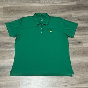 Masters Tech Men's 2X Polo Green Logo Golf Augusta National Performance Stretch